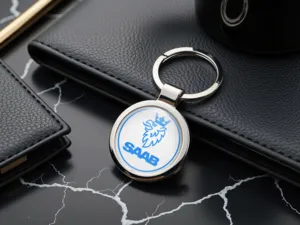 Saab Anello Chiave Design Look Metallo Lusso Premium